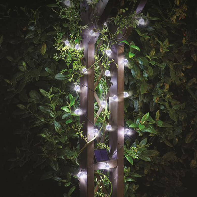 Bright outdoor shop solar string lights