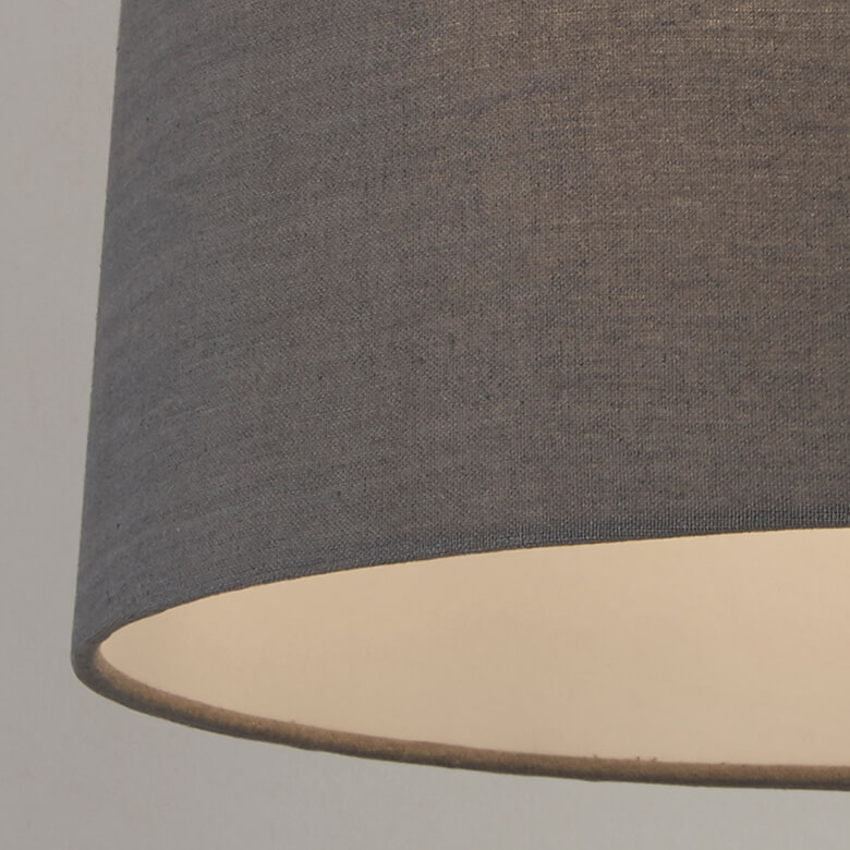 Grey Tapered Linen Shade Diameter 38cm