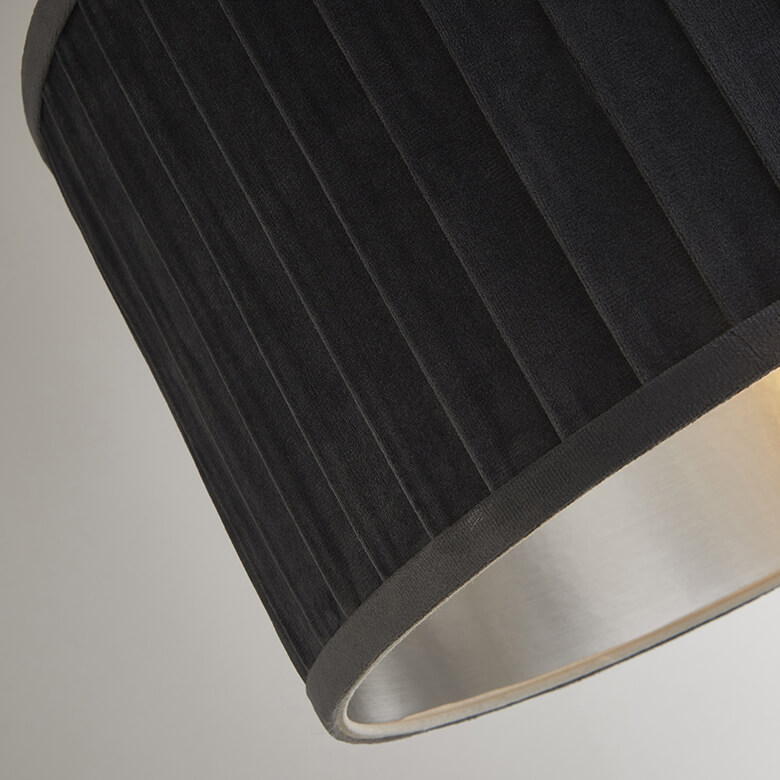 Shiny silver lamp shop shades