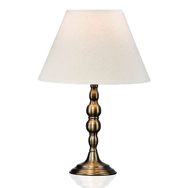 Oslo Antique Brass Table Lamp With Shade Lighting Coopers Of Stortford