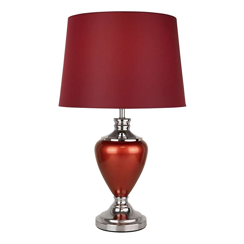 Red bedside lamp shades deals