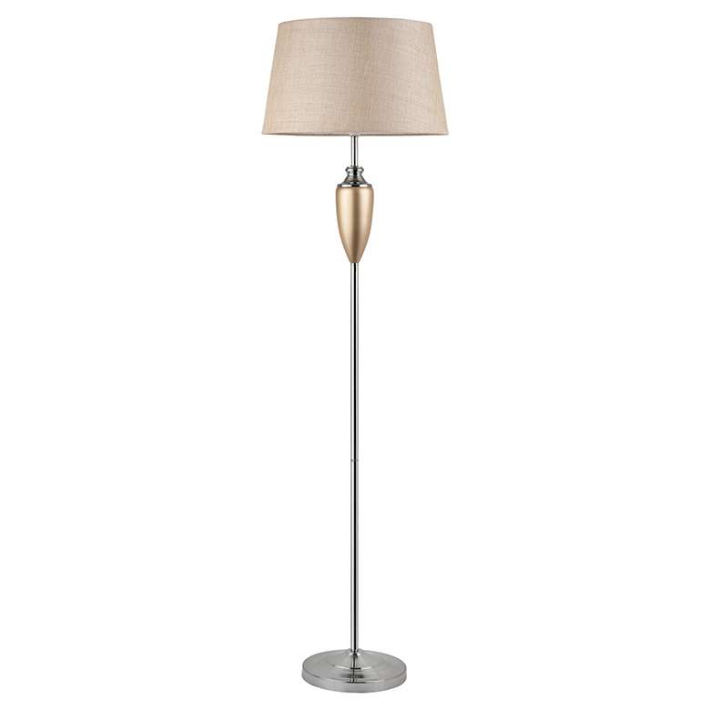 Contemporary Floor Lamp Champagne & Silver Lighting Coopers Of