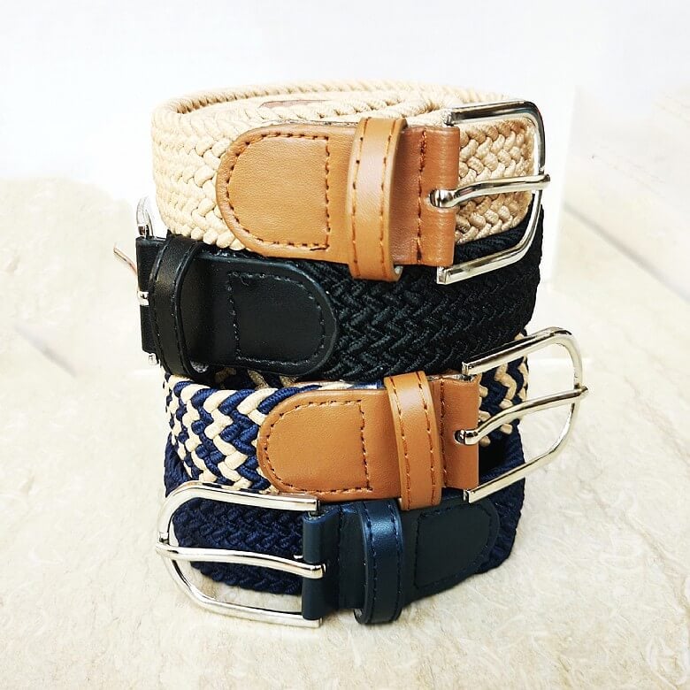 Mens Braided Stretch Belts Set Of Coopers Of Stortford