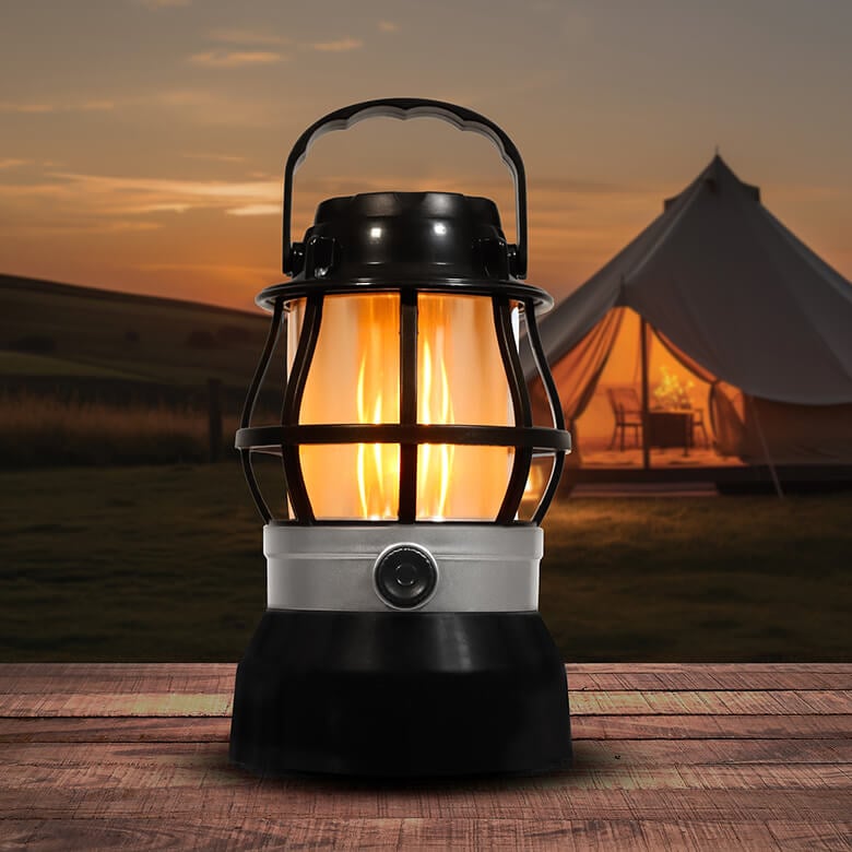Camping Dimming Lantern With Flame LED | Coopers Of Stortford