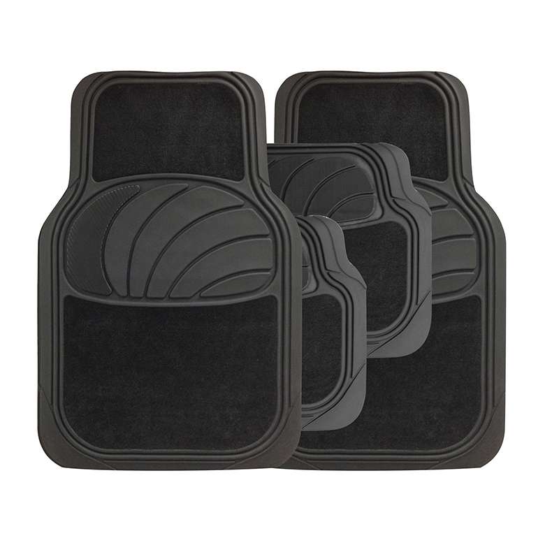 Tappetini Auto In Tessuto Nero Per Peugeot 3008 (2009-) – Set Da 3 Pezzi, Fondo In Gomma, Prodotti In UE