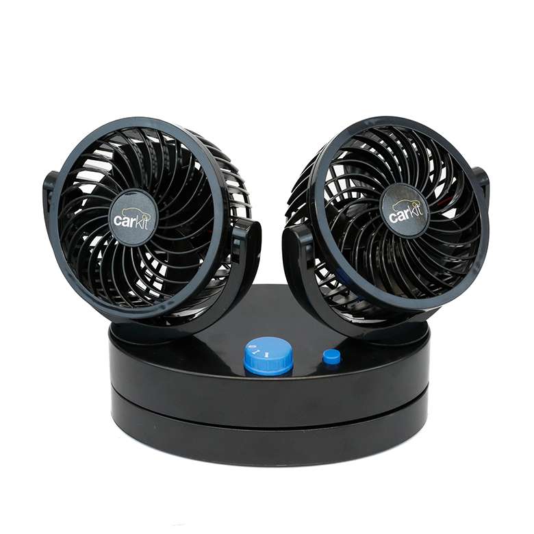 Twin Oscillating Car Fan Coopers Of Stortford
