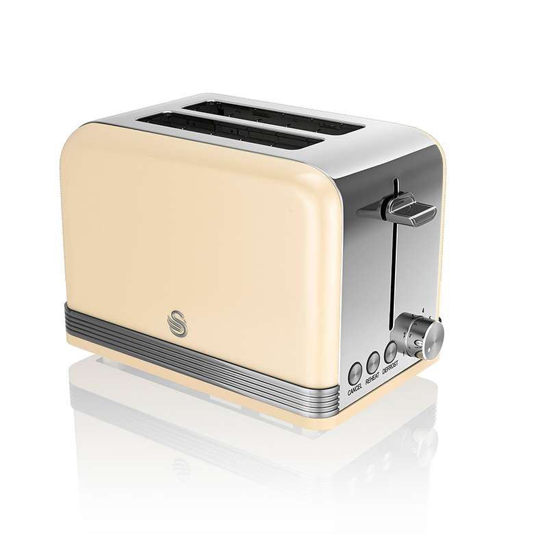 2 slice toaster cream top