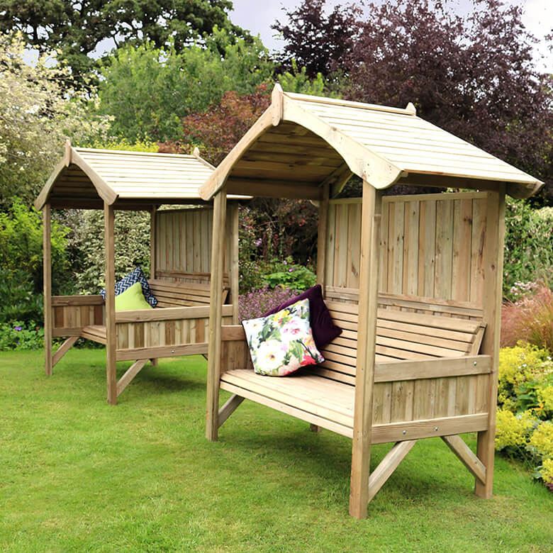 Cottage garden three sales seater wooden arbour