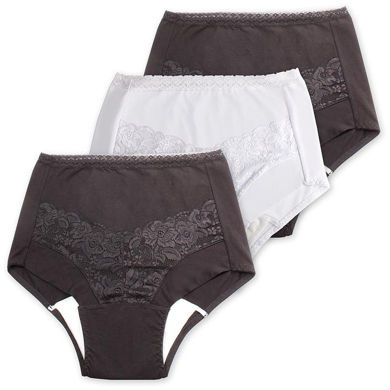 Women's Incontinence Pants Pack of 3 - Black and White - Buy 2 Get 1 Free