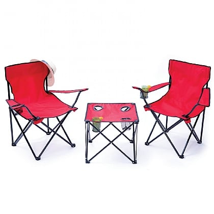 Red Folding Table & Chairs