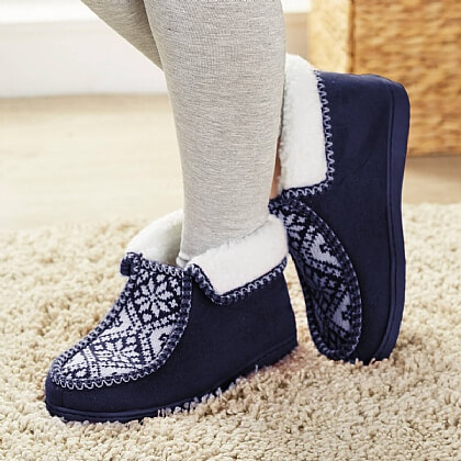 Scandi Sherpa Fleece Slipper Boots Buy 1 Get 1 Free