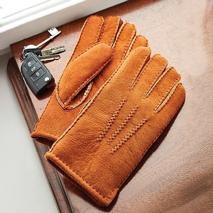 Men’s Brown Sheepskin Gloves