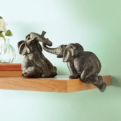 Set of 2 Shelf Elephants