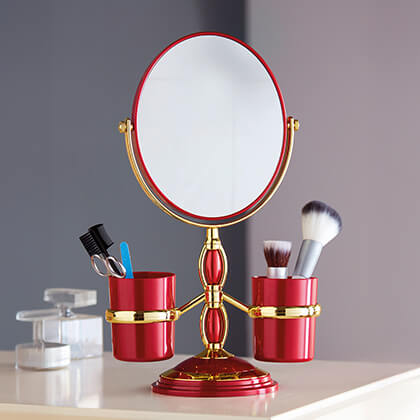 Red Make-Up Mirror