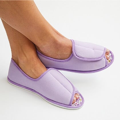 Open toe slippers for sales elderly