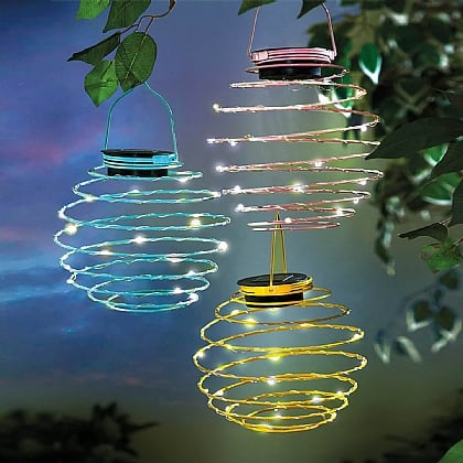 Set of 3 Spiral Solar Lights
