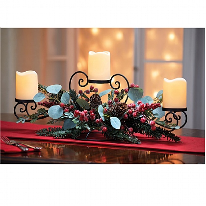 Winter Berry LED Candelabrum