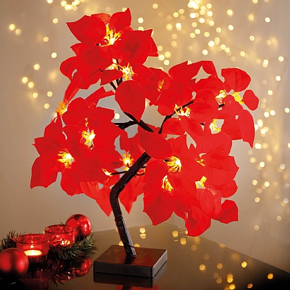 LED Poinsettia Tree Light