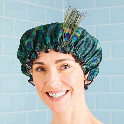 Peacock Shower Hat