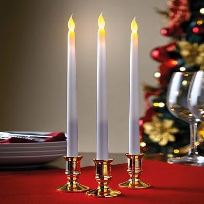 Set of 3 Tapered Dining Candles