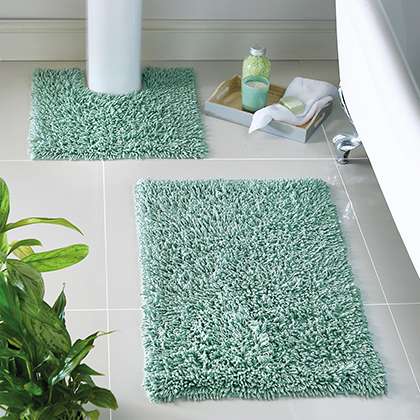 2 Piece Bathroom Mat Set Blush