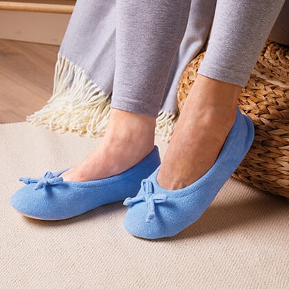 Sleepers Jolene Embroidered Touch-Fastening Slippers For Women - US Size 9, Navy Blue - View #3