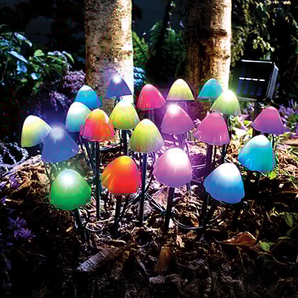 UKCOCO Solar Mushroom Light Solar Lights Outdoor Garden Christmas Solar Sta Lights4fun 12 Mini Mushroom Solar Garden Stake Lights