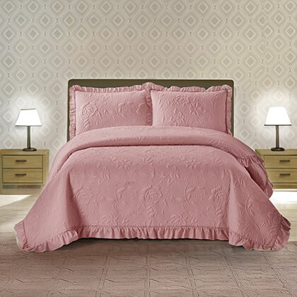 Superior Woven Jacquard Bedspread Set King Size, 3-Piece