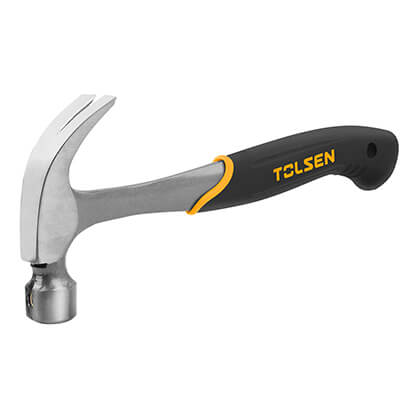 Claw Hammer - 8oz (220g) Fine Grain Carbon Steel With Rubber Grip