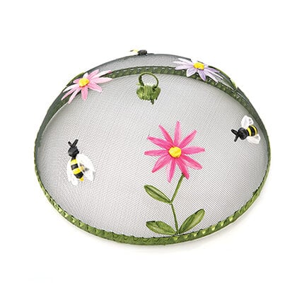 Dexam Summer Garden Bee Mesh Food Cover - Steel Insect Protector For Outdoor Dining