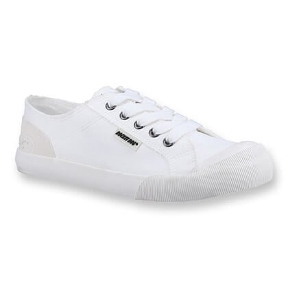 Hush Puppies Women's Elevate Leather Sneakers - White Cushioned Slip-On Walking Shoes