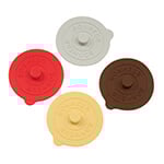 4pcs Silicone Cup Lids - Reusable Airtight Dust-Proof Mug Covers For Hot & Cold Drinks