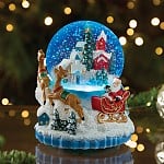 BestPysanky Santa on The Chiney usical Snow Globe : Aazon.in