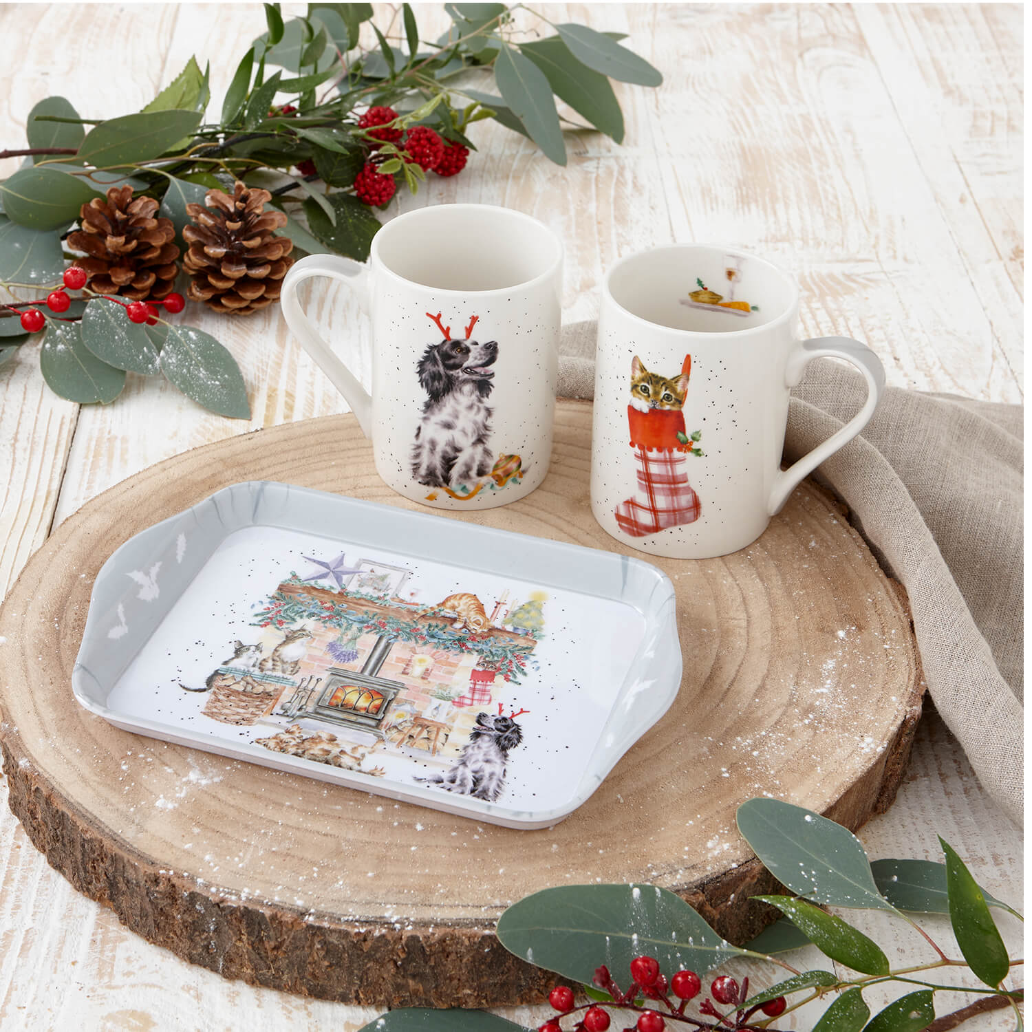 Wrendale Designs No Place Like Home Mug & Tray Set | Coopers Of